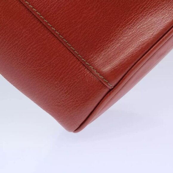 AUTHENTICITY GUARANTEED LOEWE Vanity Velazquez Twist Hand Bag Leather Orange - Picture 7 of 16